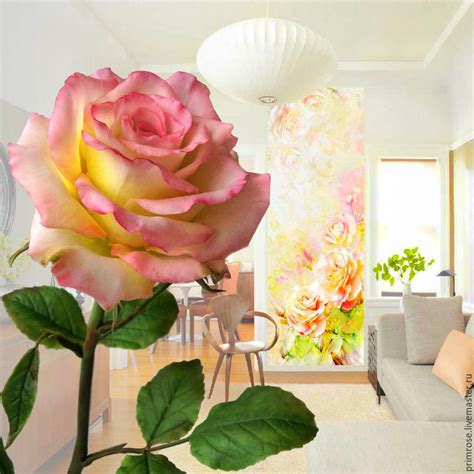 ГЛОРИЯ (роза. флористическая полимерная глина) - заказать на Ярмарке Мастеров - A7JGRRU | Цветы ...