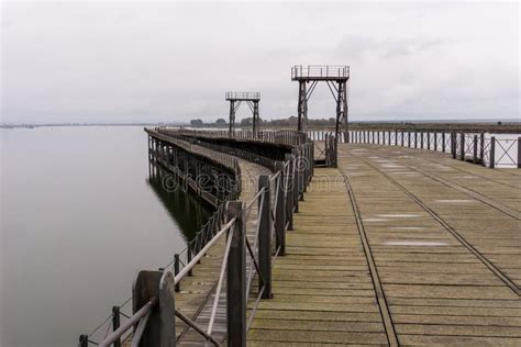 View Of The Historic Rio Tinto Pier In Huelva Stock Image Image Of