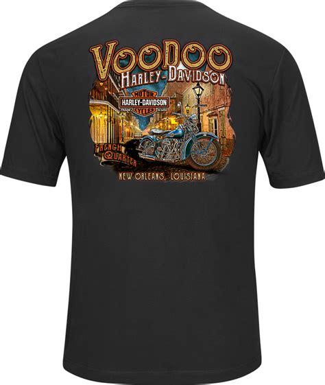Voodoo Harley Davidson Decatur Street Mens Short Sleeve T Shirt
