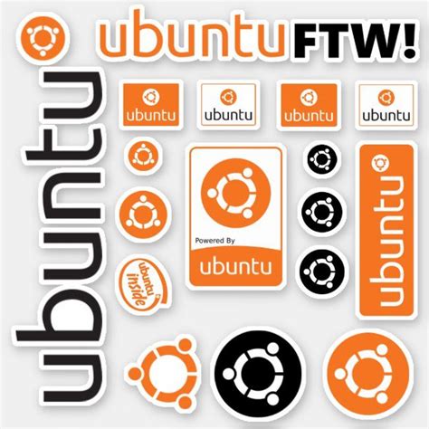 Ubuntu Linux Logos Sticker Zazzle Logo Sticker Linux Stickers
