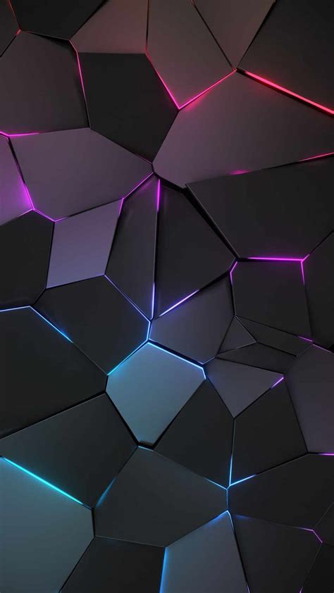 3d Geometric Neon Iphone Wallpaper Iphone Wallpapers