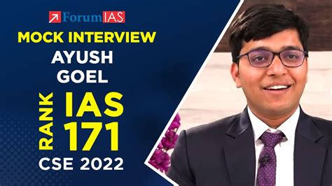 Ayush Goel Forum Ias Student Ias Rank 171 Cse 2022 Mock