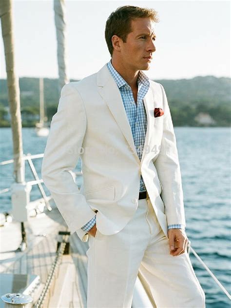 White Linen Blazer Custom Made Linen Suit Sharp Look Tailored Groom