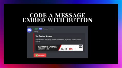 Discord Tutorials How To Code Your Own Embed With Button For Your Discord Bot Discord