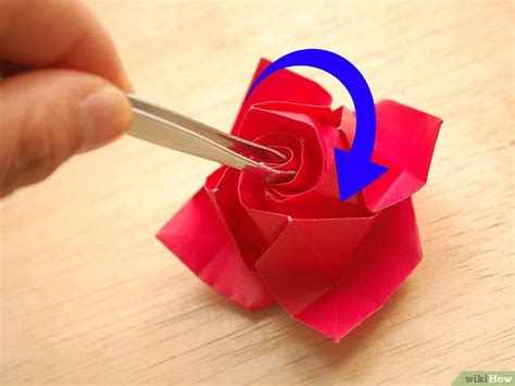 Cómo Hacer Una Rosa De Papel Rosas Origami Papel De Bricolaje