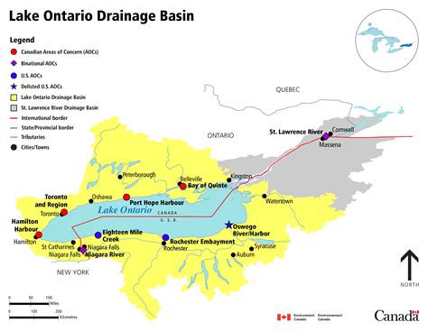 Lake Ontario Drainage Basin Map Canadaca