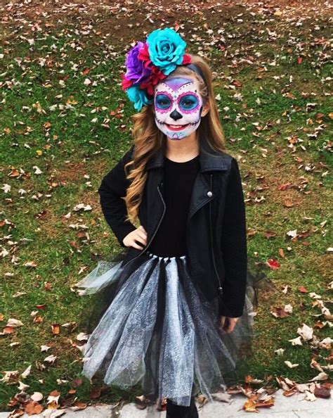 Sugar skull Halloween costume 💀 | Sugar skull halloween costume, Sugar