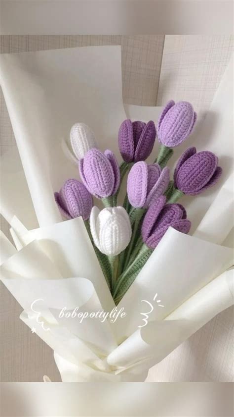 How To Crochet Flowers Step By Step Crochet Tulip Tutorials Artofit