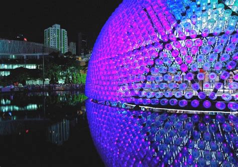 Rising Moon Pavilion Made Of Recycled Water Bottles Art Galleries