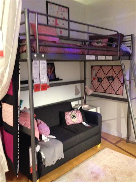 Best teenage bedroom ideas ikea type. IKEA Houston idea for Daphne's bedroom. Svarta loft bed ...