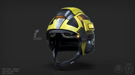 Artstation Uee Navy Deckcrew Helmet Concept Omar Aweidah Helmet
