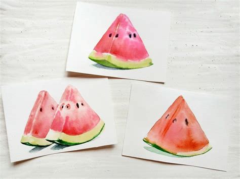 Watercolor Painting For Beginners Watermelon Painting Watercolor