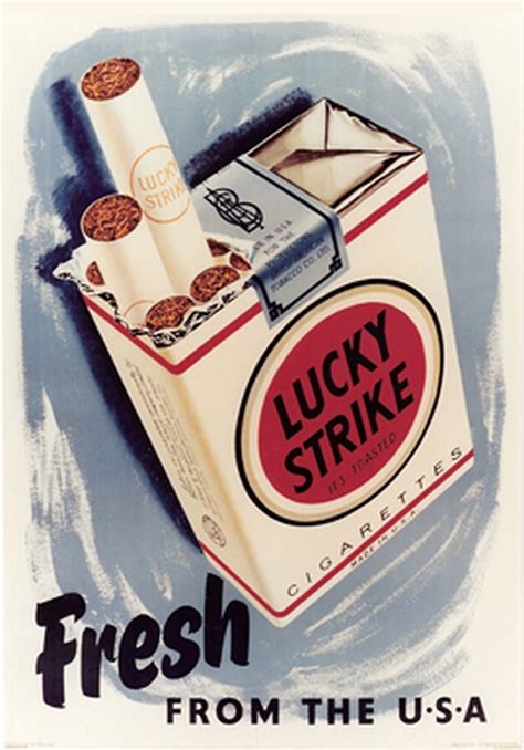 Vintage Poster Lucky Strike Fresh From The Usa Galerie 1 2 3