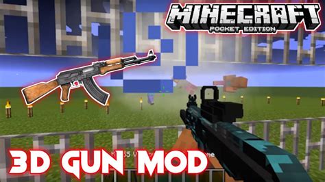 3d Gun Addon For Mcpe Mod 3d Guns Mod For Minecraft Bedrock Edition