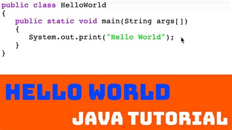 How To Code Your First Hello World Program In Java Java Tutorial 1