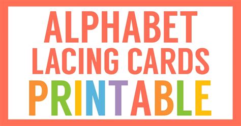 Alphabet Lacing Cards Homeschool Share