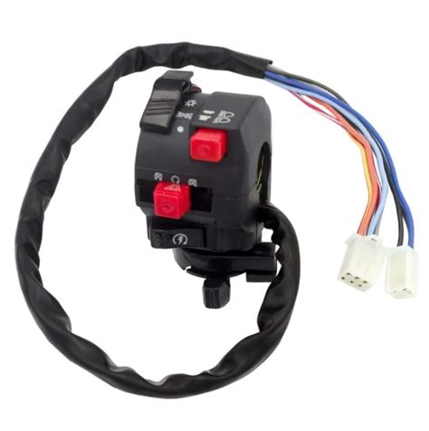 5 function 9 wire chinese atv mini quad left side control switch assembly kill start light