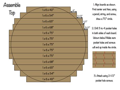 I want the tabletop to be smooth, so i think that plywood would be ruled out, but maybe i am wrong here. 70 Inch Round Table Top » Rogue Engineer