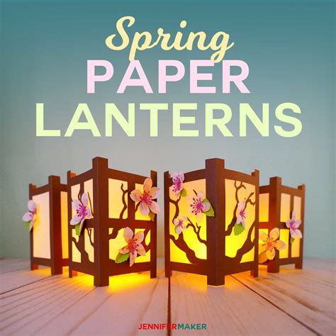 Download Japanese Paper Lanterns with Spring Flowers - Jennifer Maker