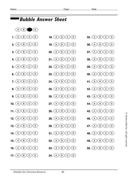 The Amazing Blank Answer Sheet With Lines Fill Online Printable