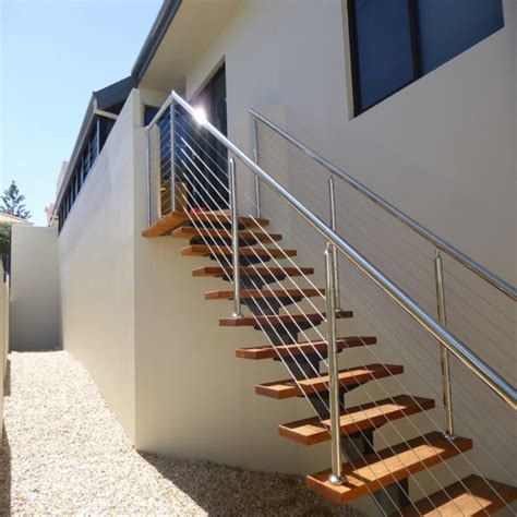 3/4 x 3/4 tube, 42 long for cutting down to any size rail height. Stainless Steel Stair handrail Cable Railing for Staircase ...