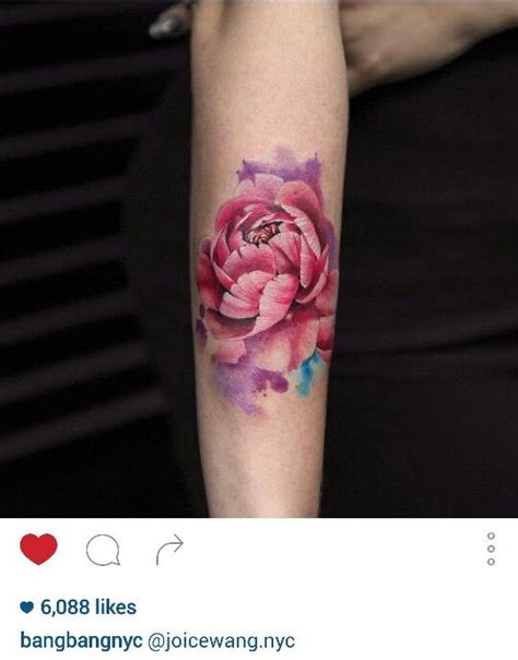 Pink Peony Flower Tattoo By Joycewangnyc Peony Flower Tattoos