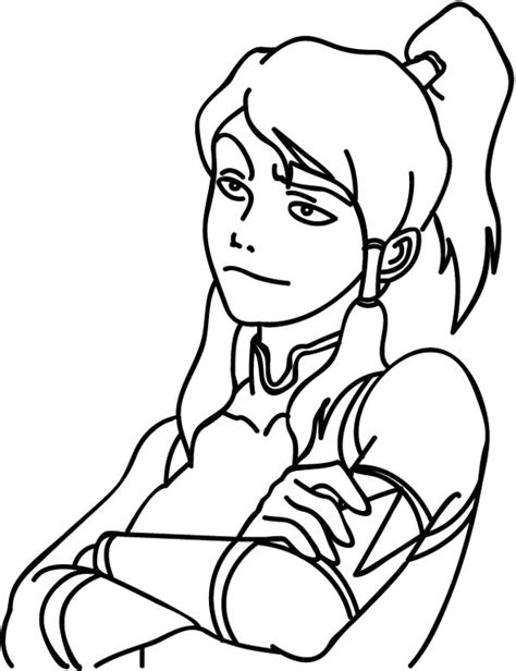 Korra dodging enemys attack coloring page : Korra Is Bored Coloring Page : Color Luna