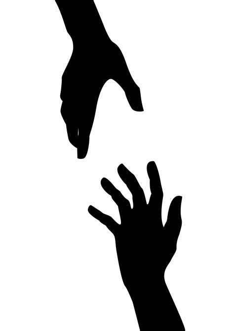 Clipart Silhouette Hands Reaching Clipground