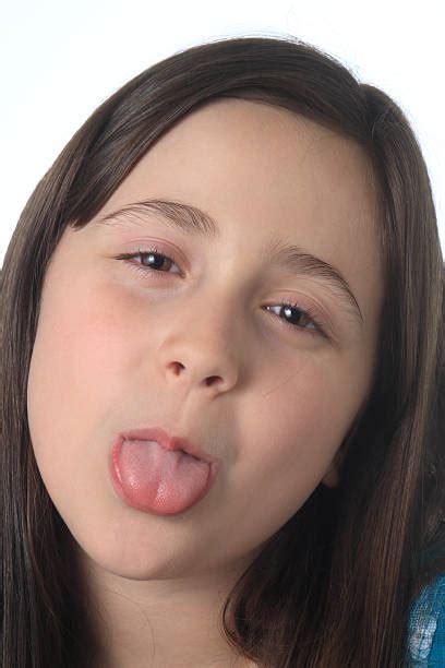 Royalty Free Sticking Out Tongue Human Tongue Teenage Girls Mouth Open