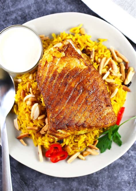 Bring to a medium heat and add the rest of the ingredients, except the rice and the saffron. Basmati Rice & Spiced Fish - Guss Cooks