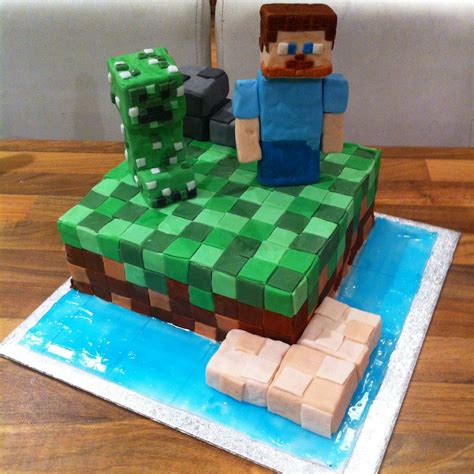 Minecraft Steve And Creeper Cake Minecraft Party By Maggie Anna Cakes