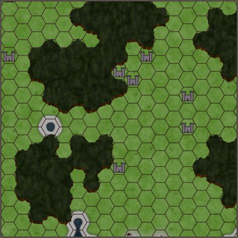 Hexagonal Game Map Texture Variation 2
