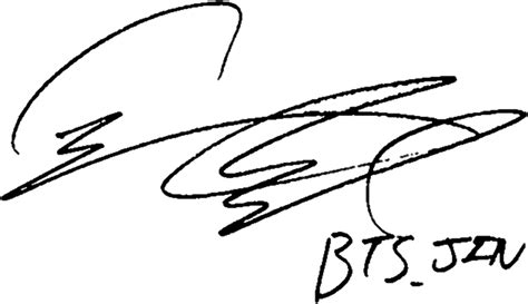 Jin Seokjin Signature Bts Persona Photocard Translation Clipart