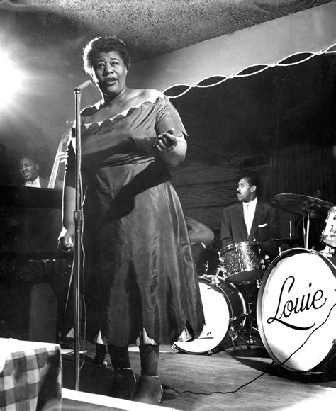 Download Ella Fitzgerald On Stage With Band Wallpaper