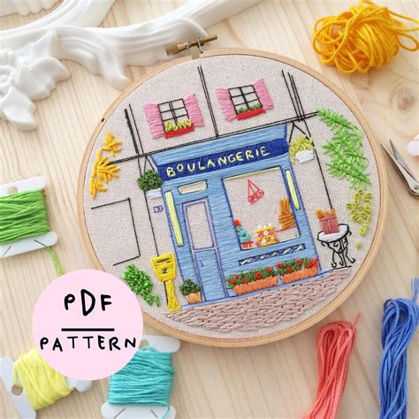 40 hours · at the end of this course, you will achieve the basic a1 level (survival level) · we provide all the learning materials (pdf and audio files) for this course. The Little French Bakery - PDF embroidery pattern, DIY beginner in 2020 | Diy embroidery ...
