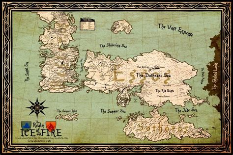 Custom Game Of Thrones Wall Maps Wallpaper World Map Poster Stickers