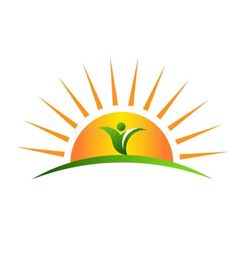 Plant In Sunrise Logo Sun Rising With A Plant In The Horizon