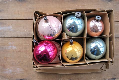 SALE Antique Vintage Christmas Ornaments Poland Original Box