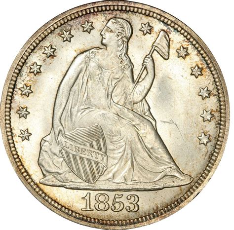 1853 Seated Liberty Silver Dollar Values And Prices Past Sales