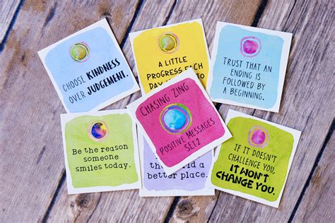 Positive Message Motivational Cards Set 2 Inspirational Etsy
