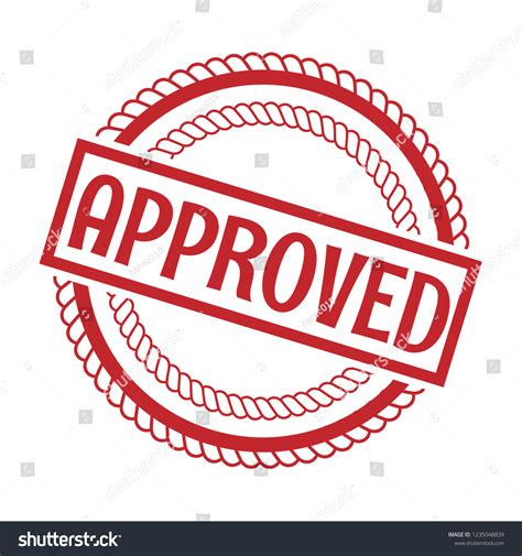 Circle Rubber Stamp Text Approved Approved Stock Vector Royalty Free