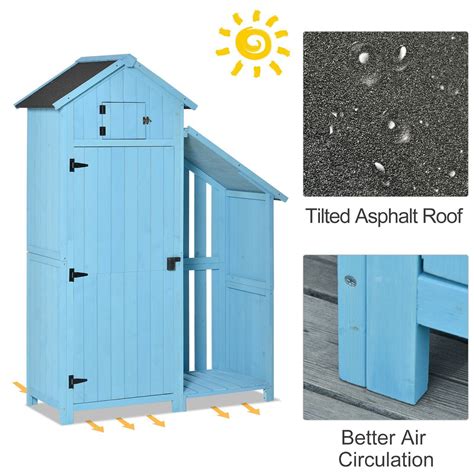 Outsunny Garden Storage Shed Outdoor Firewood House W Waterproof