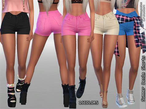 The Sims Resource Summer Denim Shorts