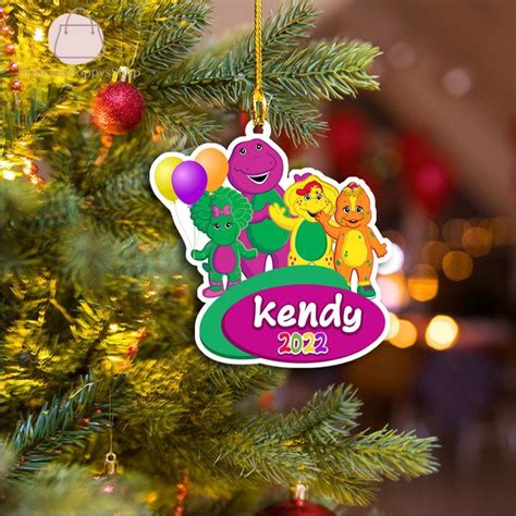 Personalized Barney Ornament Barney Christmas Ornament Etsy
