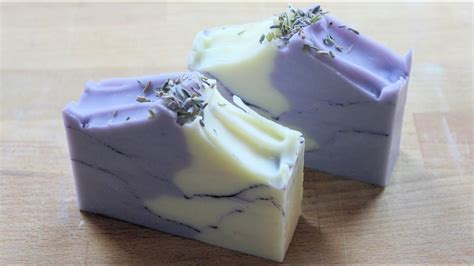 Natural Cold Process Soap Making Tutorial Handmade Lavender Essential Oil Soap Youtube