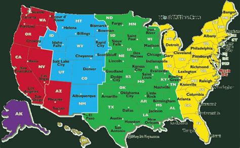Printable Usa Time Zone Map With States Printable Us Maps Images And
