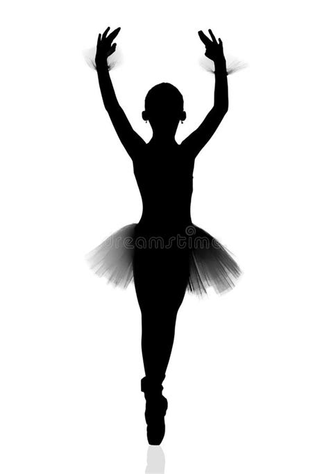Silhouette Of Little Ballerina Stock Image Image Of Happy Preschool