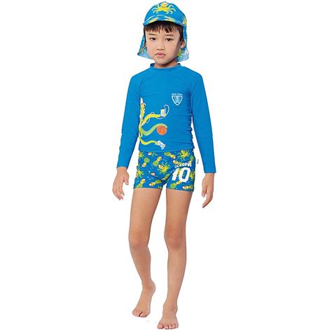 Conjunto De Banho Para Bebê Polvo Camiseta Surfista Sunga Puket