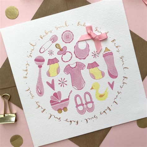Gorgeous New Born Baby Girl Greeting Card