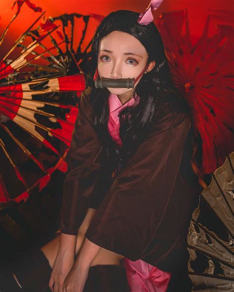 D Mon Slayer Kimetsu Nein Yaiba Nezuko Kamado Kimono Cosplay Kost M